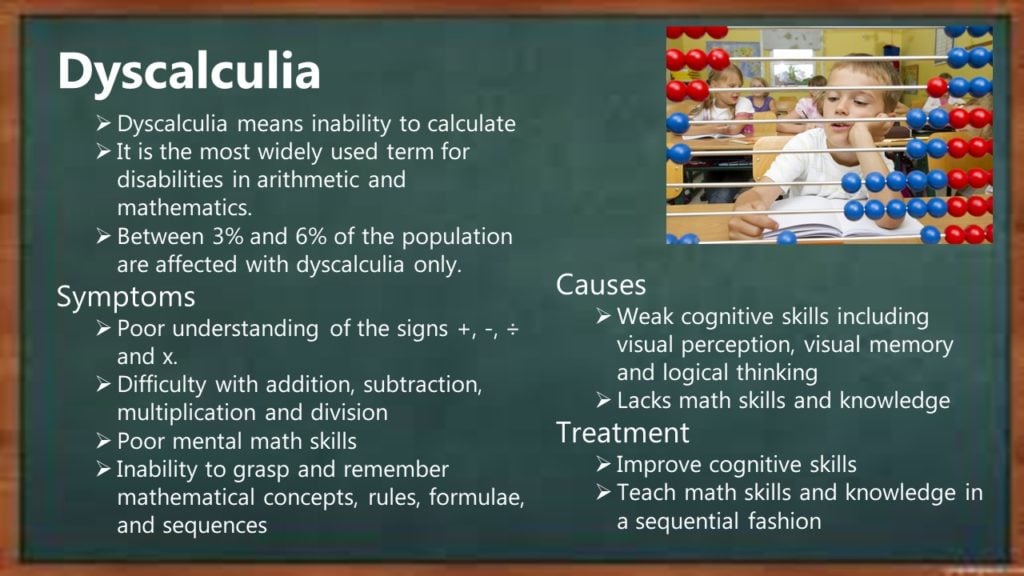 Dyscalculia Symptoms Causes And Treatment Edublox Online Tutor Development Reading 