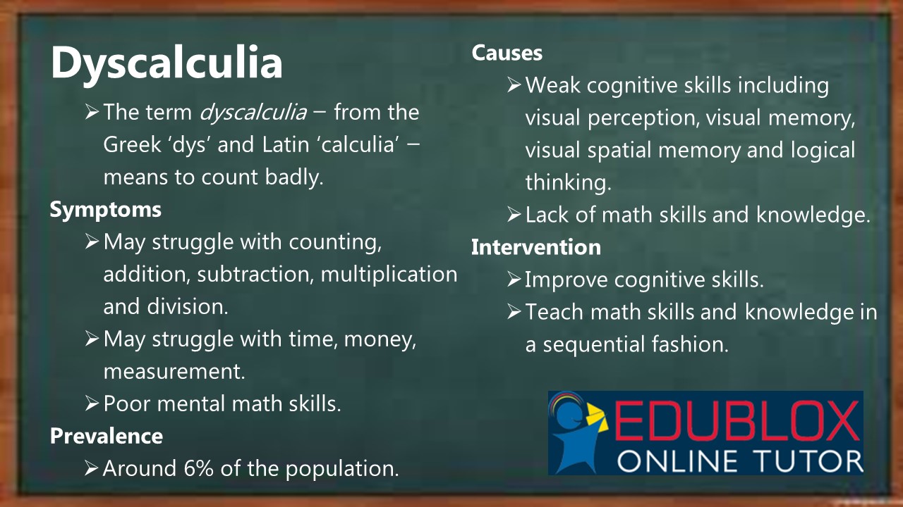 Dyscalculia: What It Is and What To Do - Edublox Online Tutor