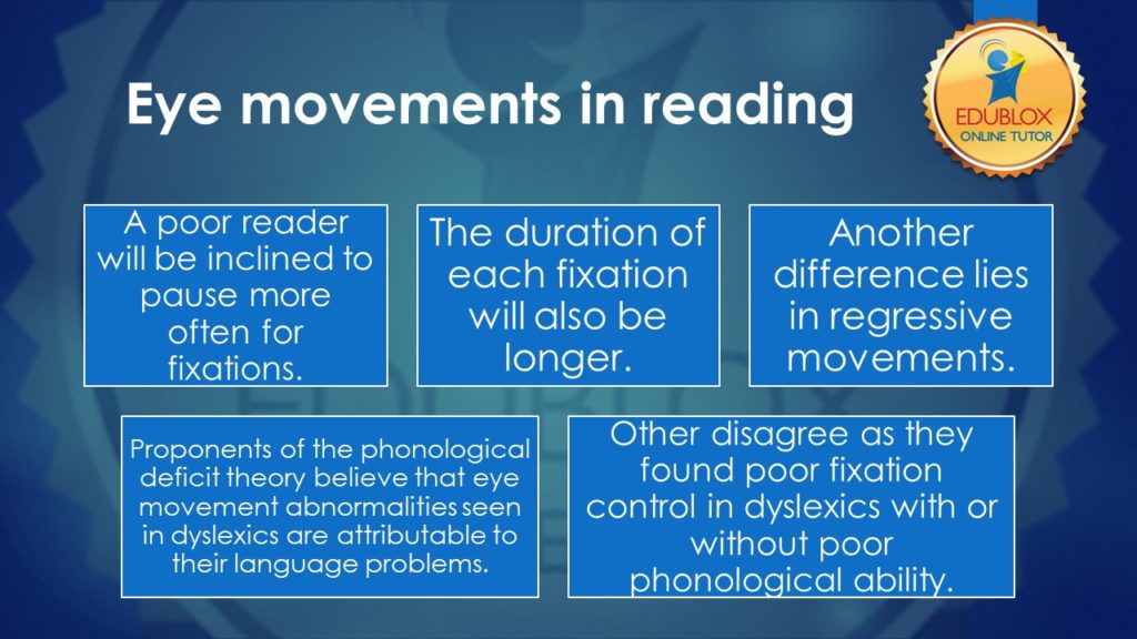 Eye Movements and Reading - Edublox Online Tutor